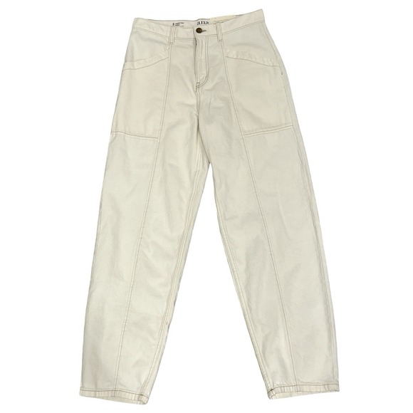 ANA A New Approach Denim - ANA A New Approach Women's Size 6 Highest Rise Barrel Jeans Natural Cream NWT